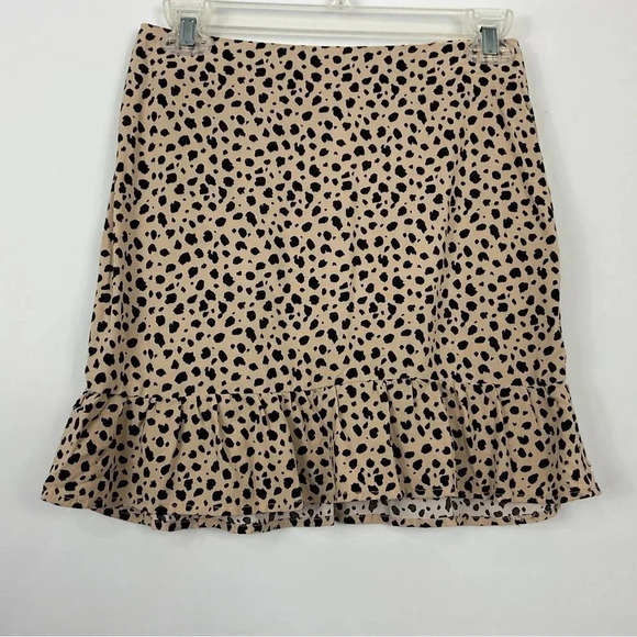 Lottie Moss Dresses & Skirts - Pacsun Lottie Moss Cheetah Print Ruffle Skirt‎ Size Small